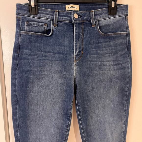 L'Agence Blue High Rise Margot Skinny Jeans Size 28 - Picture 3 of 10